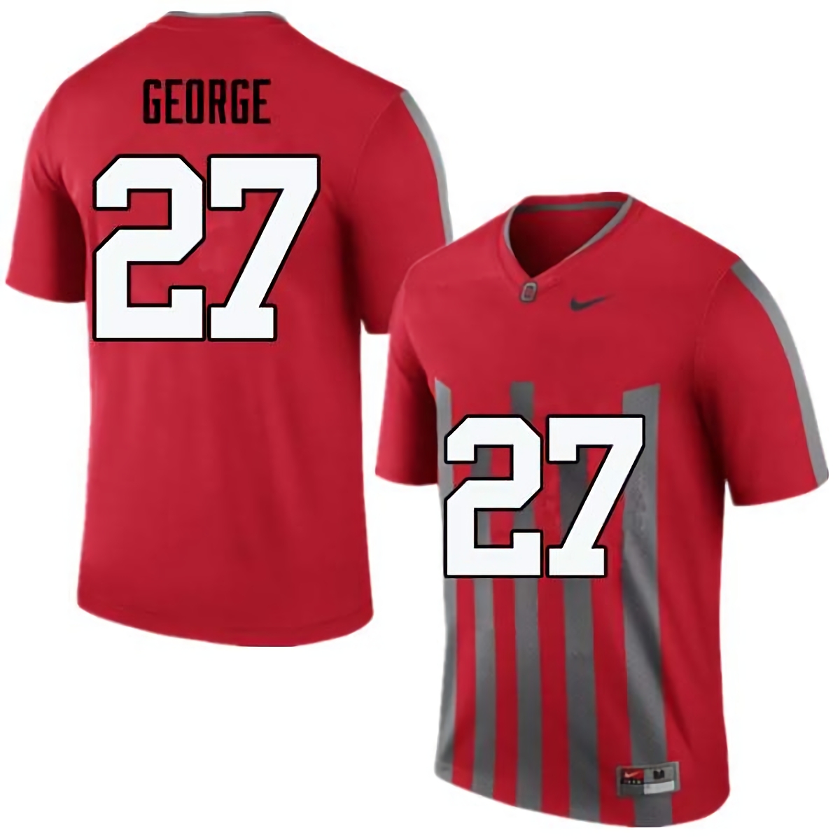 Eddie George Ohio State Buckeyes Men's NCAA #27 Nike Throwback Red College Stitched Football Jersey EAO0156EF